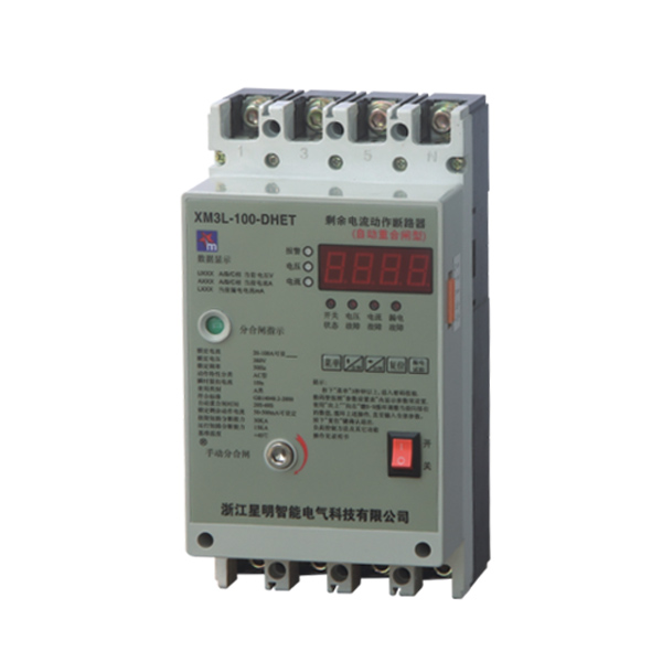 自動重合閘型智能三相剩余電流動作斷路器集成了傳統的斷路器（熔斷器）、接觸器、過載（或過壓、漏電等）保護繼電器、啟動器、隔離器等主要功能，具有遠距離自動控制和本地直接控制功能，具有面板顯示及信號報警功能，具有過壓保護、欠壓保護、過流保護、漏電保護等功能，具有體積小、可靠性高、短路分斷能力強、飛弧距離短等優(yōu)點。適用于三相四線中性點直接接地TT接地系統)的低壓電網。用來對人身觸電危險提供間接接觸保護，也可對線路或用電的接地故障、過電流、短路等進行保護。…